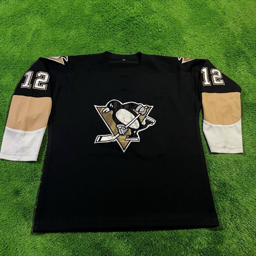 Ryan Malone Pittsburgh Penguins Vintage Vegas Gold Hockey Jersey Men's Size L